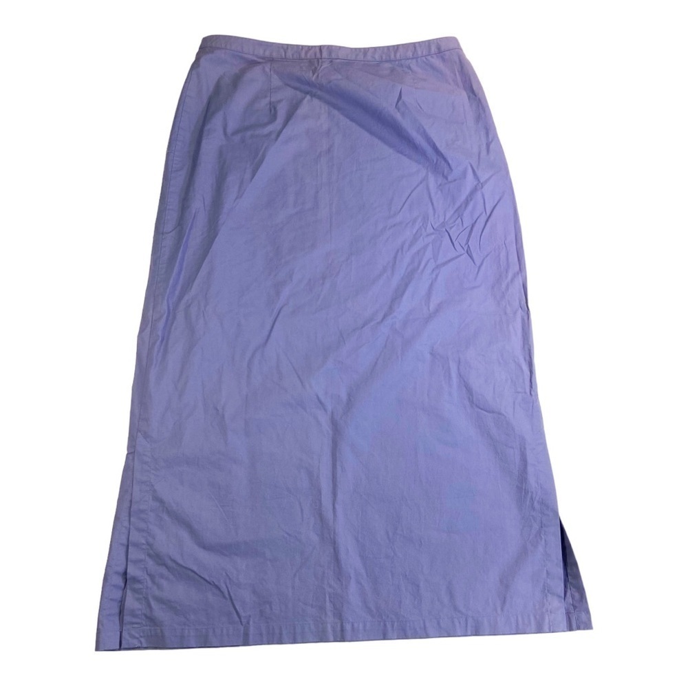 Eileen Fisher grey blue lightweight maxi skirt M